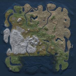 Thumbnail Rust Map: Procedural Map, Size: 5000, Seed: 167060, 17 Monuments