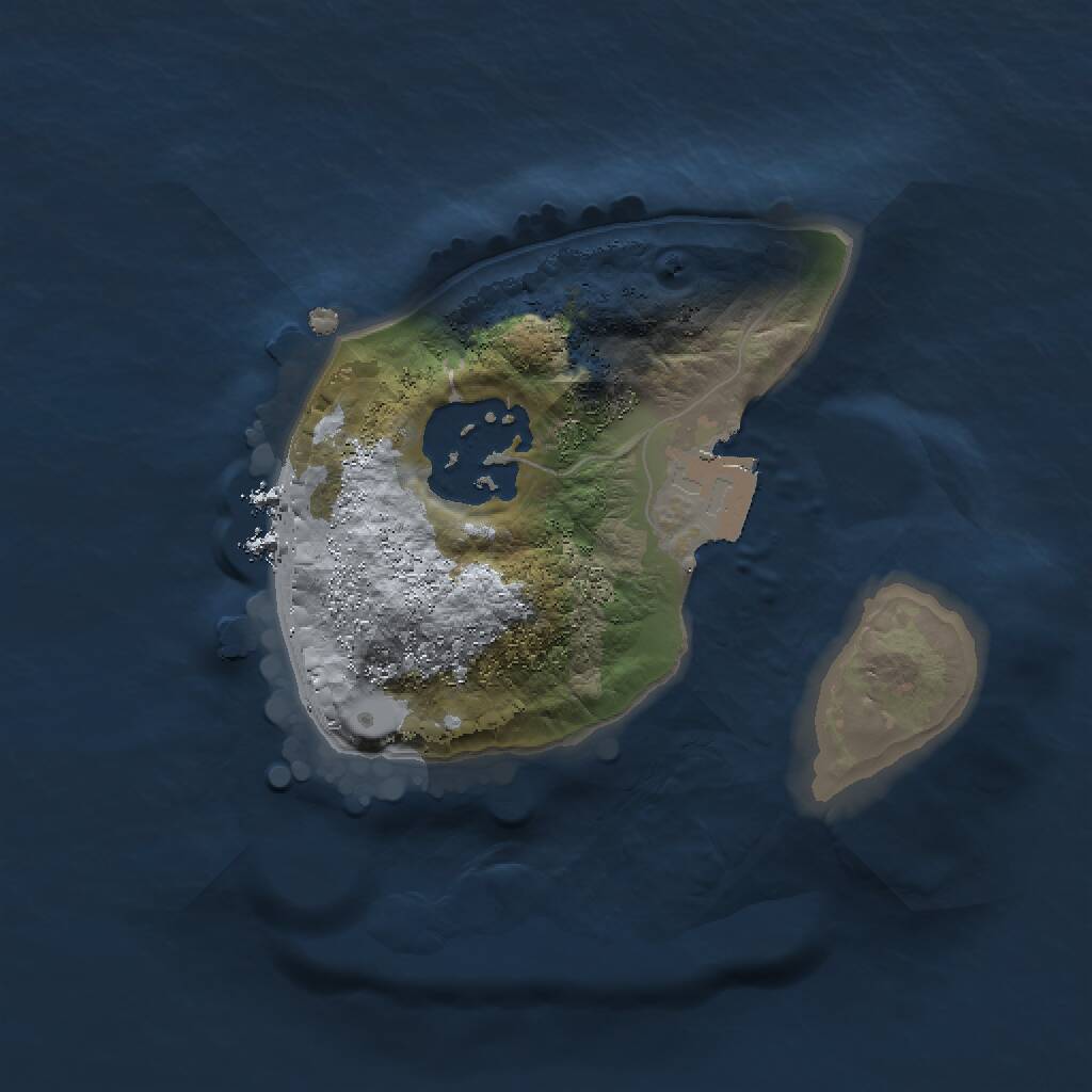 Rust Map: Procedural Map, Size: 1500, Seed: 1234556, 2 Monuments