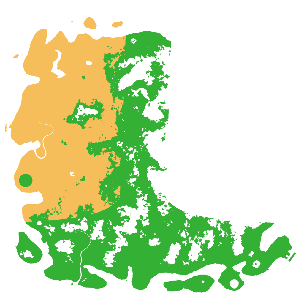 Biome Rust Map: Procedural Map, Size: 6000, Seed: 77777775