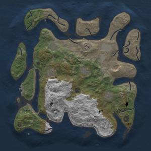 Thumbnail Rust Map: Procedural Map, Size: 3900, Seed: 37655886, 14 Monuments