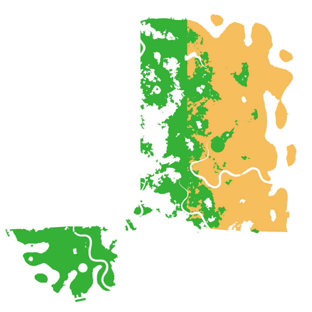 Biome Rust Map: Procedural Map, Size: 6000, Seed: 9664