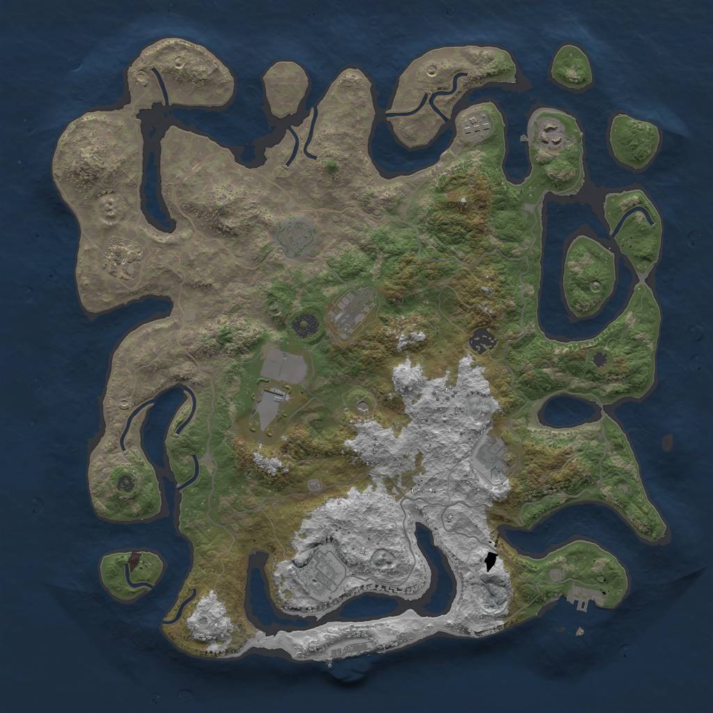 Rust Map: Procedural Map, Size: 4250, Seed: 1647729958, 14 Monuments