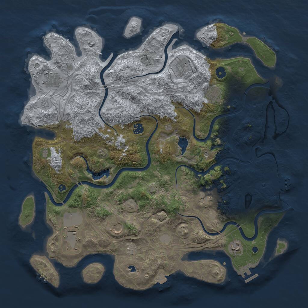 Rust Map: Procedural Map, Size: 4250, Seed: 15648631, 15 Monuments