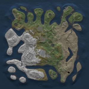 Thumbnail Rust Map: Procedural Map, Size: 4000, Seed: 975435553, 14 Monuments