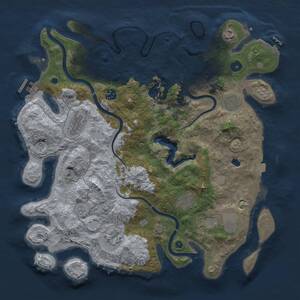 Thumbnail Rust Map: Procedural Map, Size: 4000, Seed: 975435553, 14 Monuments
