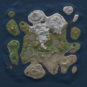 Thumbnail Rust Map: Procedural Map, Size: 3500, Seed: 1488, 12 Monuments