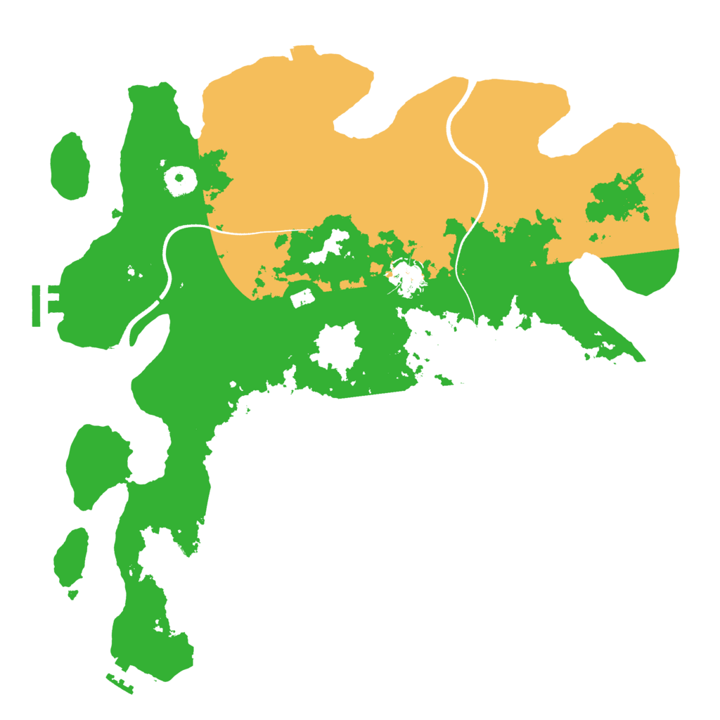 Biome Rust Map: Procedural Map, Size: 3500, Seed: 92284534