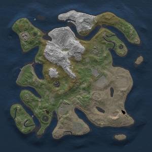 Thumbnail Rust Map: Procedural Map, Size: 3500, Seed: 103287177, 14 Monuments