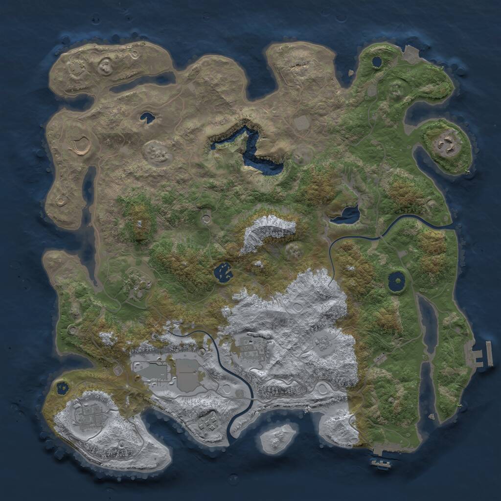 Rust Map: Procedural Map, Size: 4000, Seed: 2022924, 14 Monuments