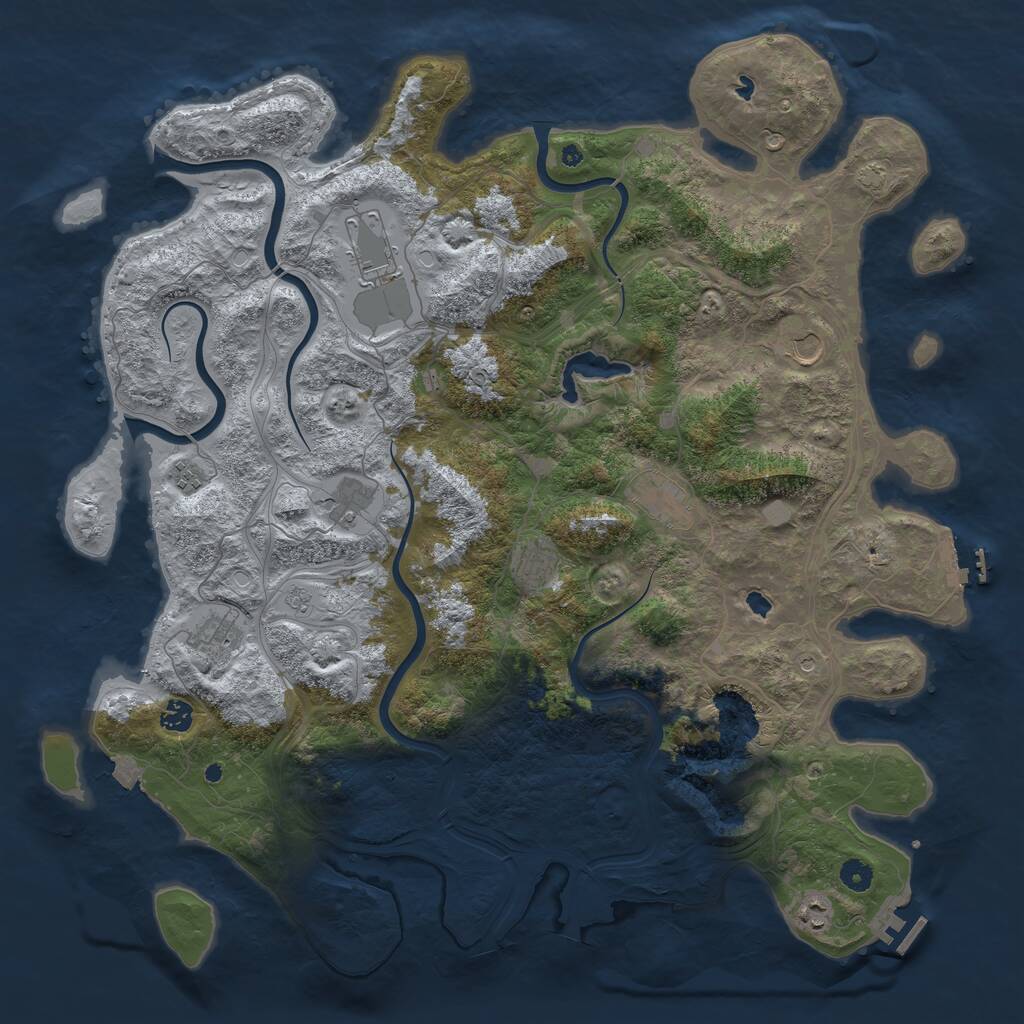Rust Map: Procedural Map, Size: 4750, Seed: 72, 15 Monuments