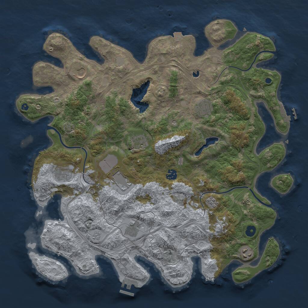 Rust Map: Procedural Map, Size: 4250, Seed: 18285, 15 Monuments