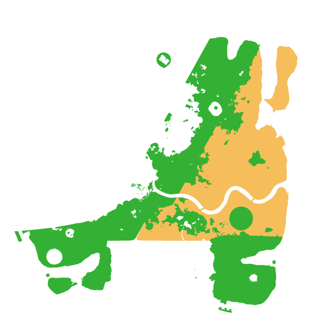 Biome Rust Map: Procedural Map, Size: 3600, Seed: 45678468