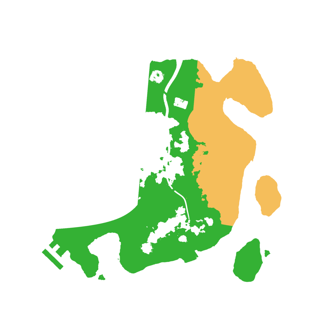 Biome Rust Map: Procedural Map, Size: 2500, Seed: 1234569