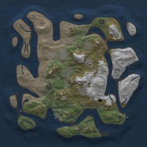 Thumbnail Rust Map: Procedural Map, Size: 4000, Seed: 243412515, 13 Monuments