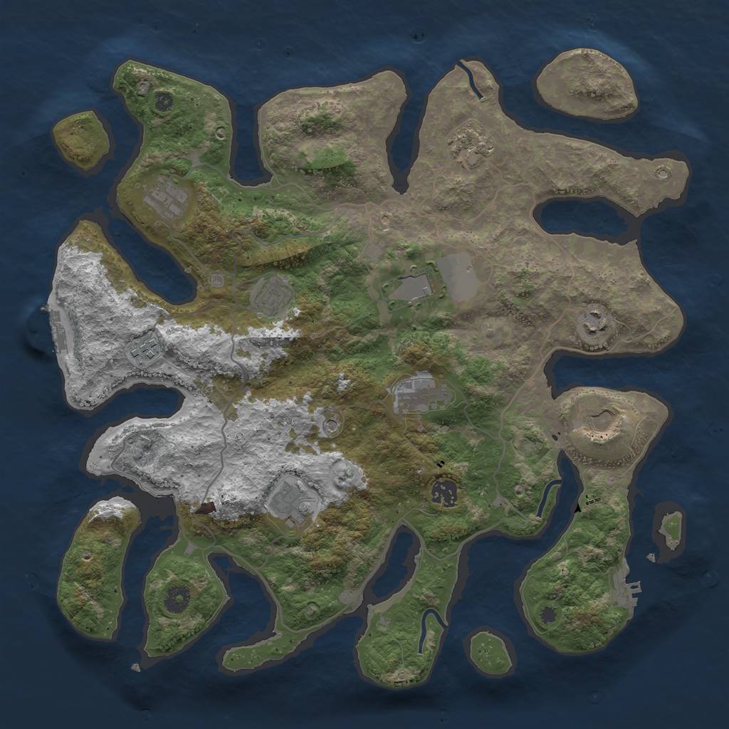 Rust Map: Procedural Map, Size: 4000, Seed: 756034572, 15 Monuments