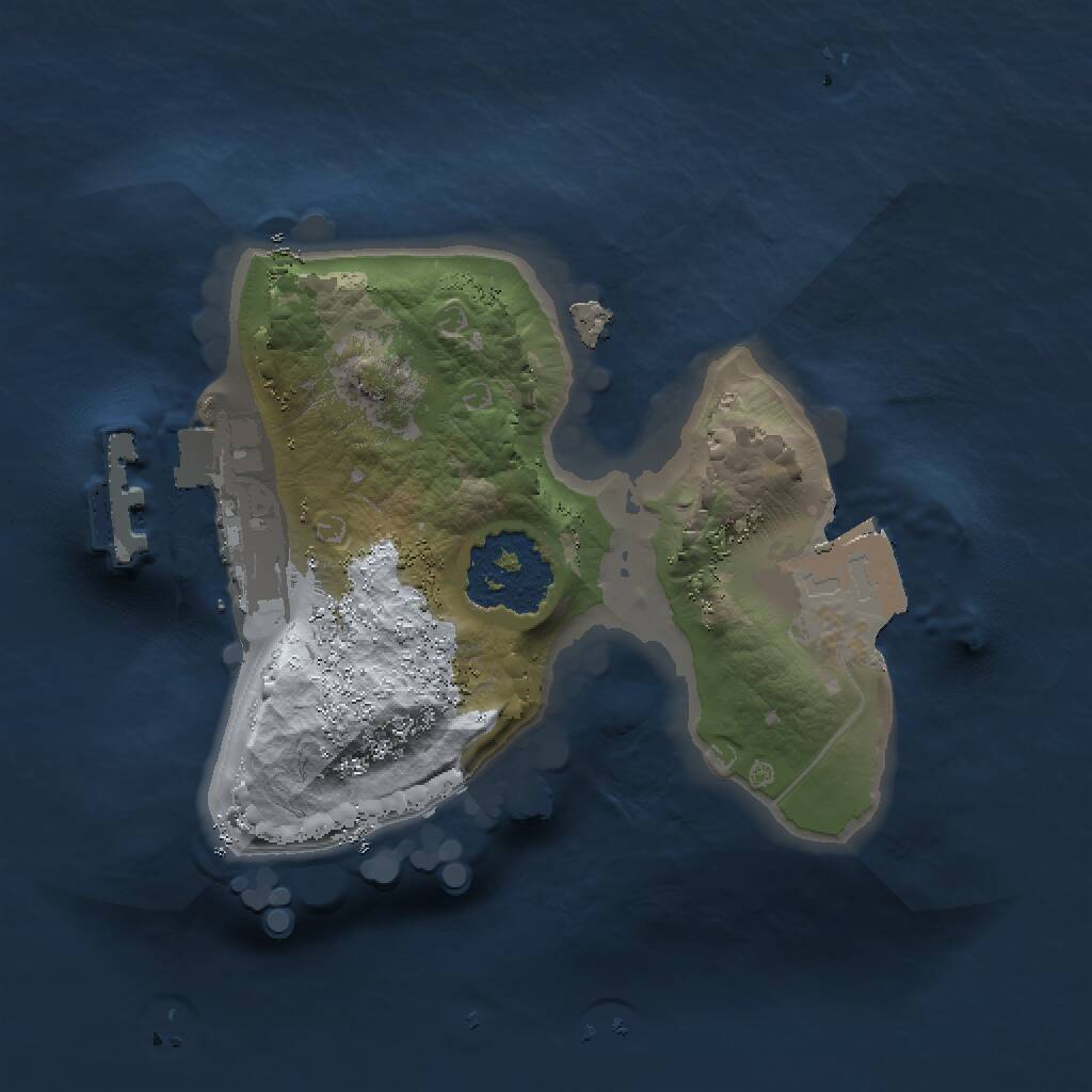 Rust Map: Procedural Map, Size: 1300, Seed: 84529, 2 Monuments