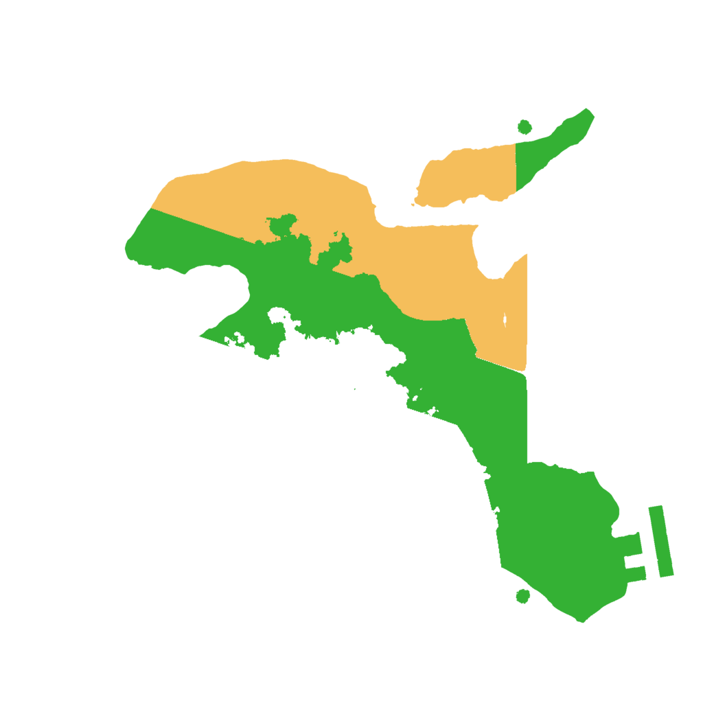 Biome Rust Map: Procedural Map, Size: 2000, Seed: 643463