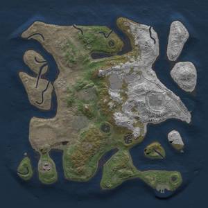 Thumbnail Rust Map: Procedural Map, Size: 3500, Seed: 488049359, 14 Monuments