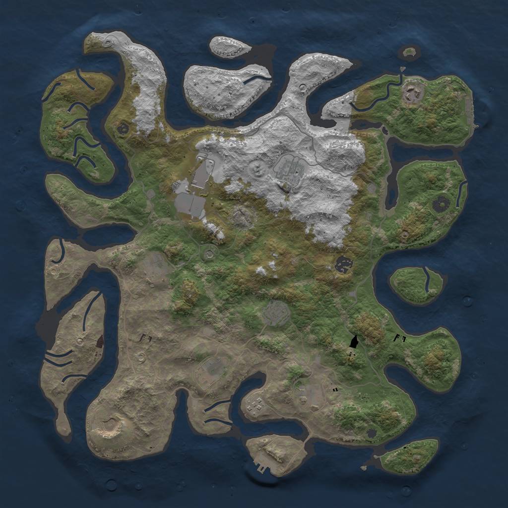 Rust Map: Procedural Map, Size: 4500, Seed: 17788, 15 Monuments