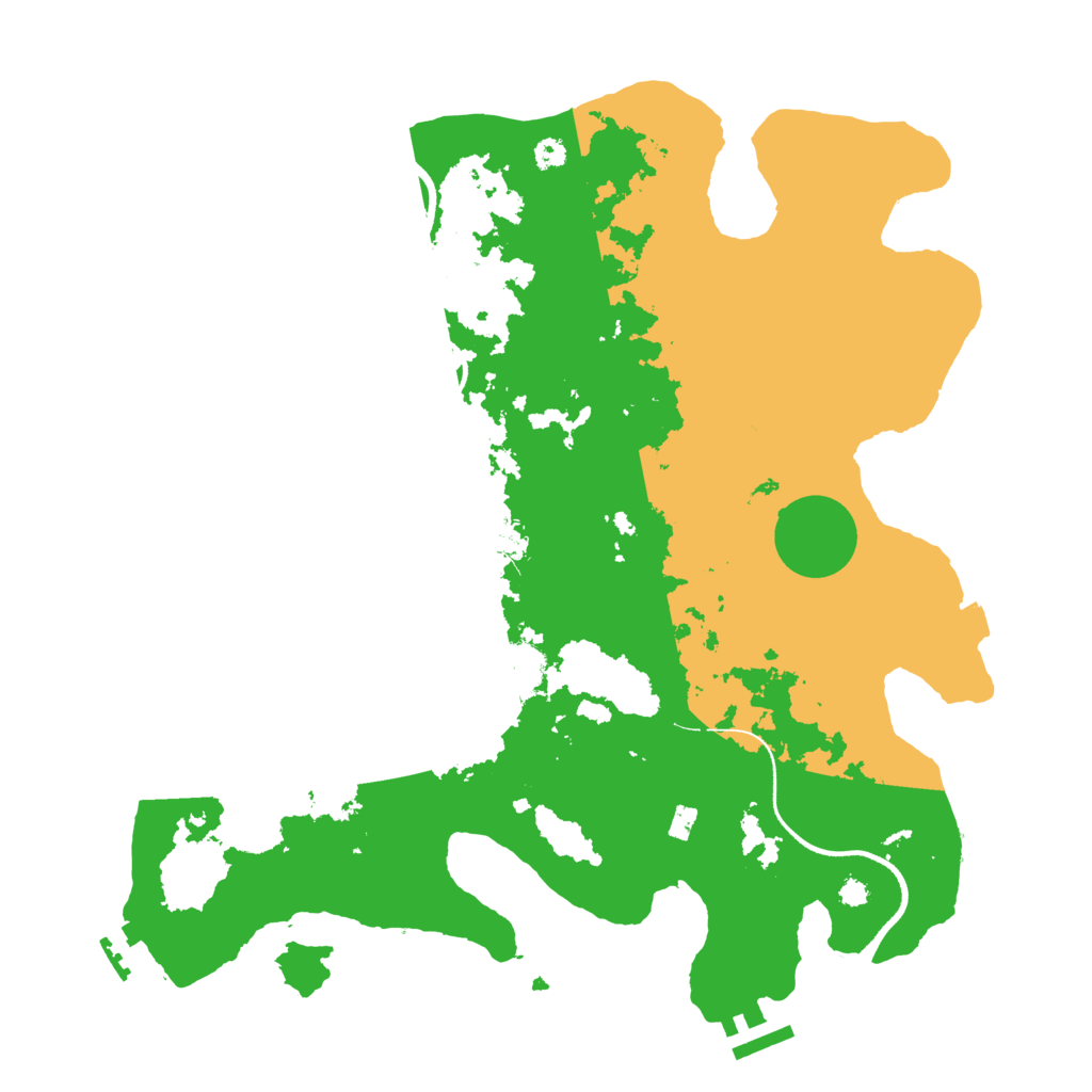 Biome Rust Map: Procedural Map, Size: 3500, Seed: 681827224
