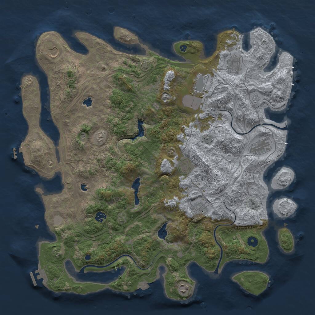 Rust Map: Procedural Map, Size: 4500, Seed: 65331598, 15 Monuments