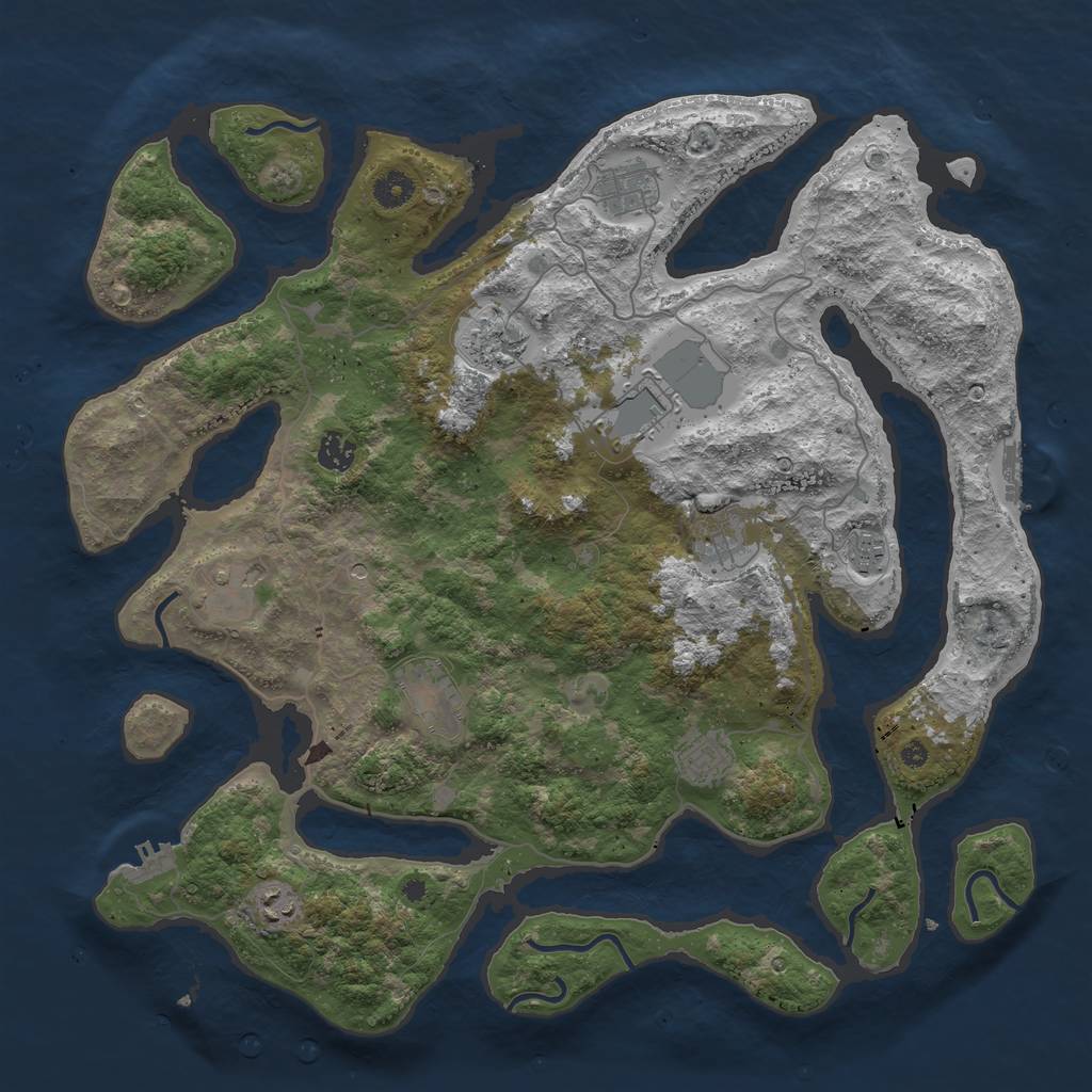 Rust Map: Procedural Map, Size: 4250, Seed: 27349, 15 Monuments