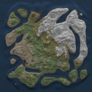 Thumbnail Rust Map: Procedural Map, Size: 4250, Seed: 27349, 15 Monuments