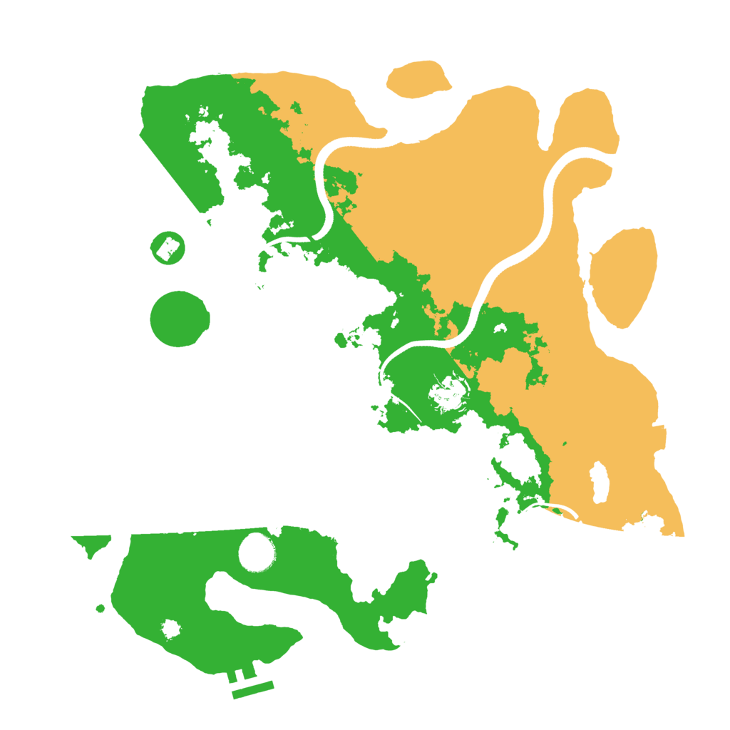 Biome Rust Map: Procedural Map, Size: 3500, Seed: 736348
