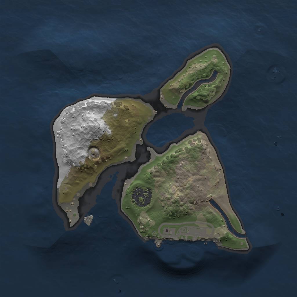 Rust Map: Procedural Map, Size: 1500, Seed: 6080608, 3 Monuments