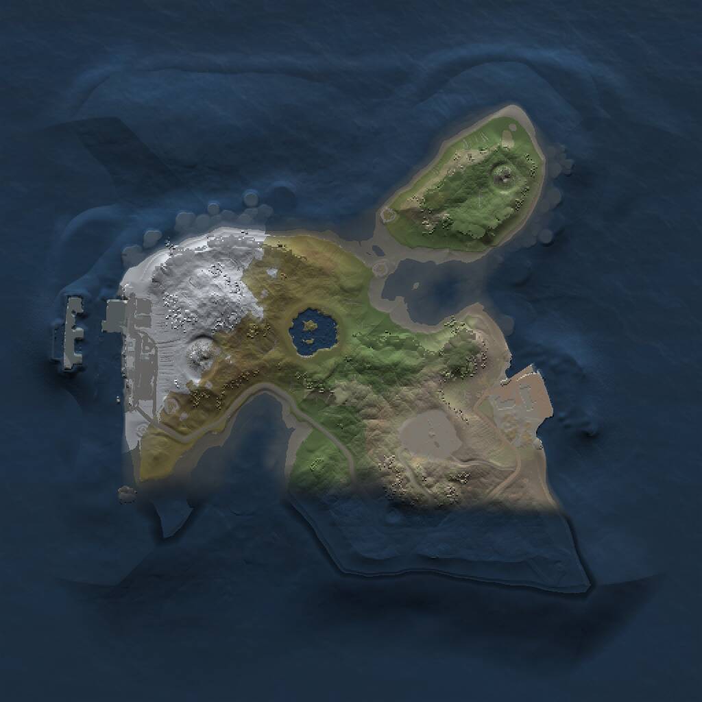 Rust Map: Procedural Map, Size: 1500, Seed: 6080608, 2 Monuments
