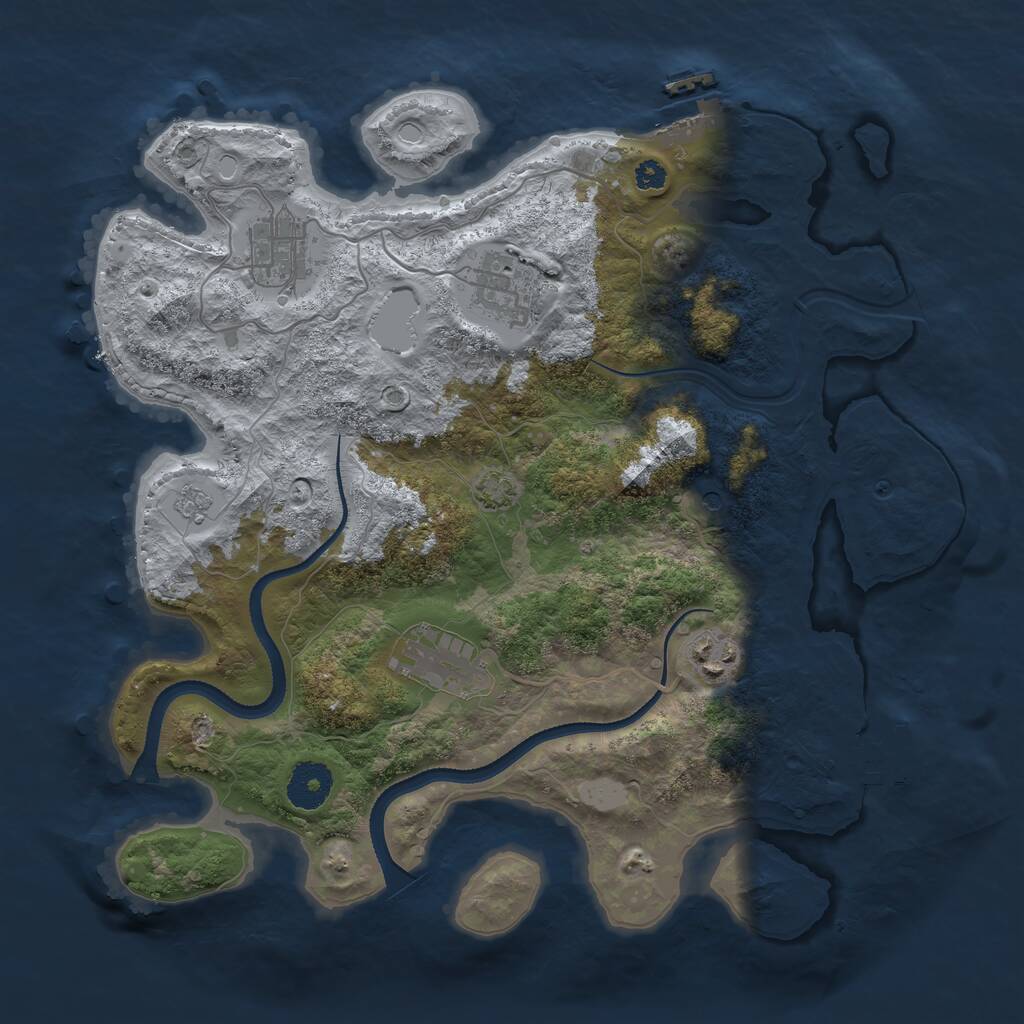 Rust Map: Procedural Map, Size: 3333, Seed: 87367, 10 Monuments