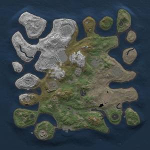 Thumbnail Rust Map: Procedural Map, Size: 3500, Seed: 464591133, 13 Monuments