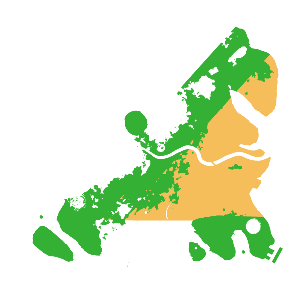 Biome Rust Map: Procedural Map, Size: 3500, Seed: 629542