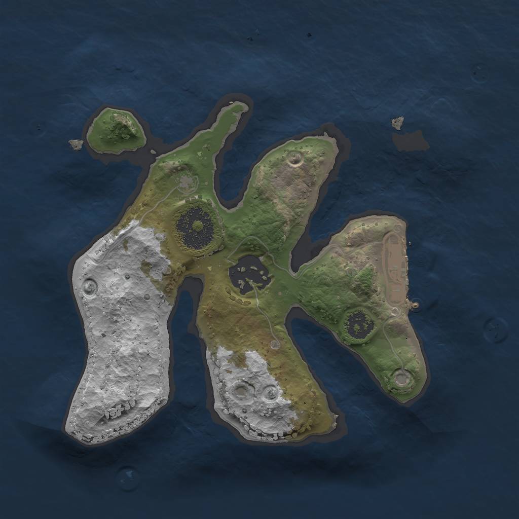 Rust Map: Procedural Map, Size: 2000, Seed: 84529, 4 Monuments