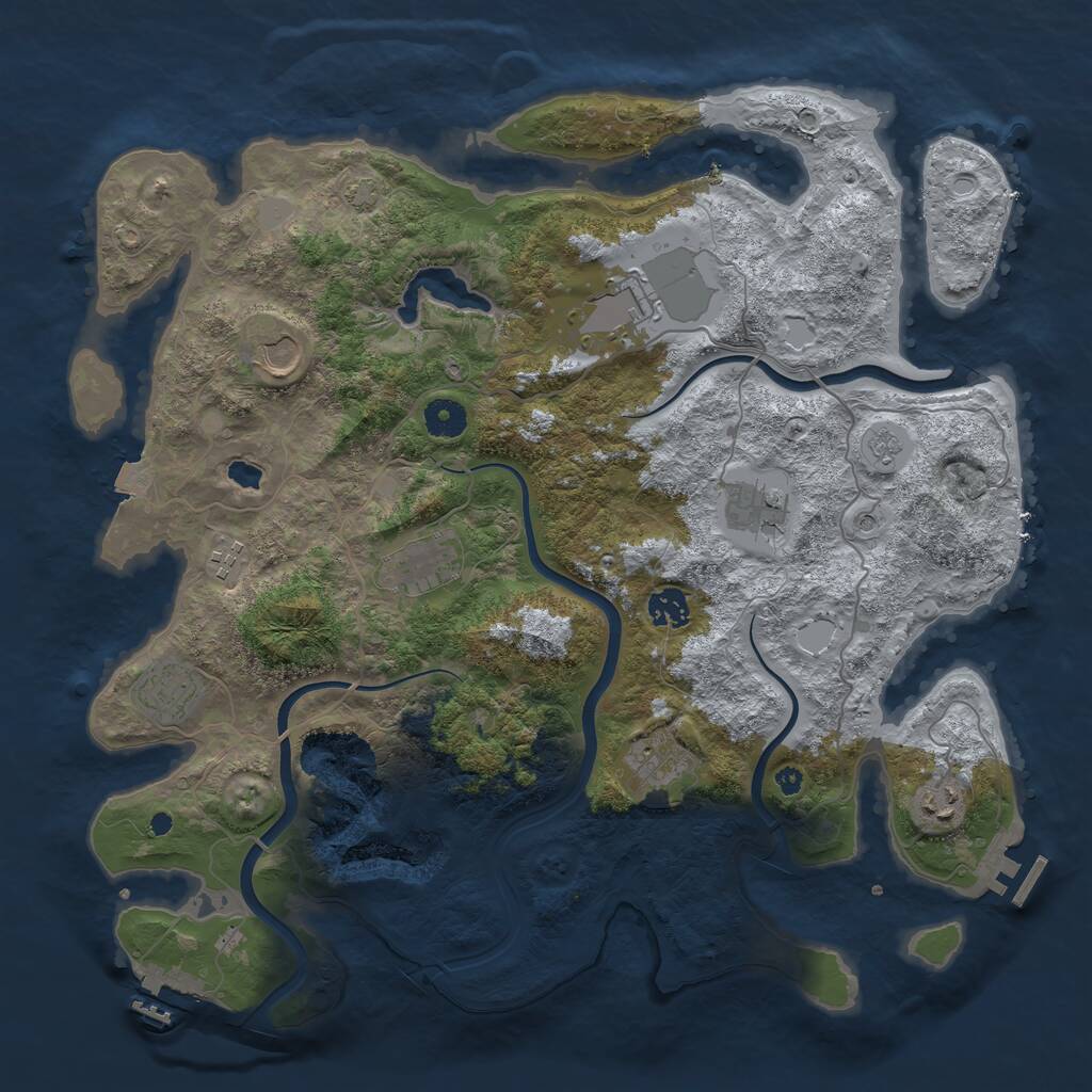 Rust Map: Procedural Map, Size: 4000, Seed: 1534869548, 15 Monuments