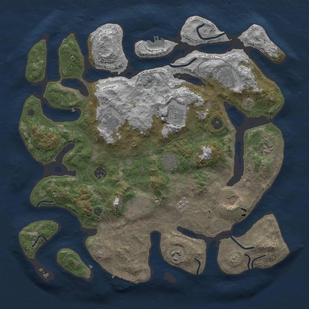 Rust Map: Procedural Map, Size: 4000, Seed: 940282291, 15 Monuments