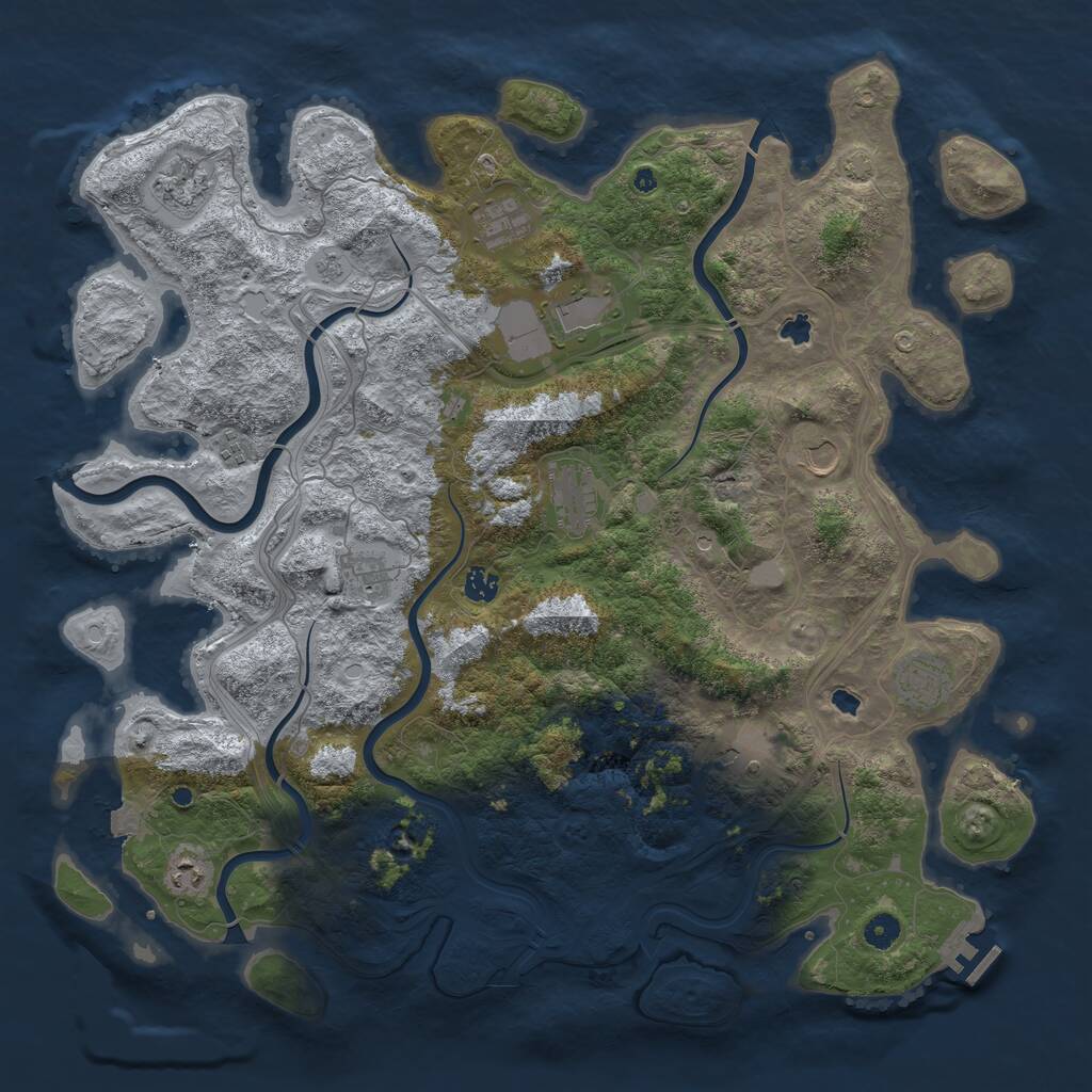 Rust Map: Procedural Map, Size: 4700, Seed: 3428712, 16 Monuments