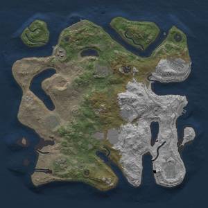 Thumbnail Rust Map: Procedural Map, Size: 3750, Seed: 1947404935, 16 Monuments