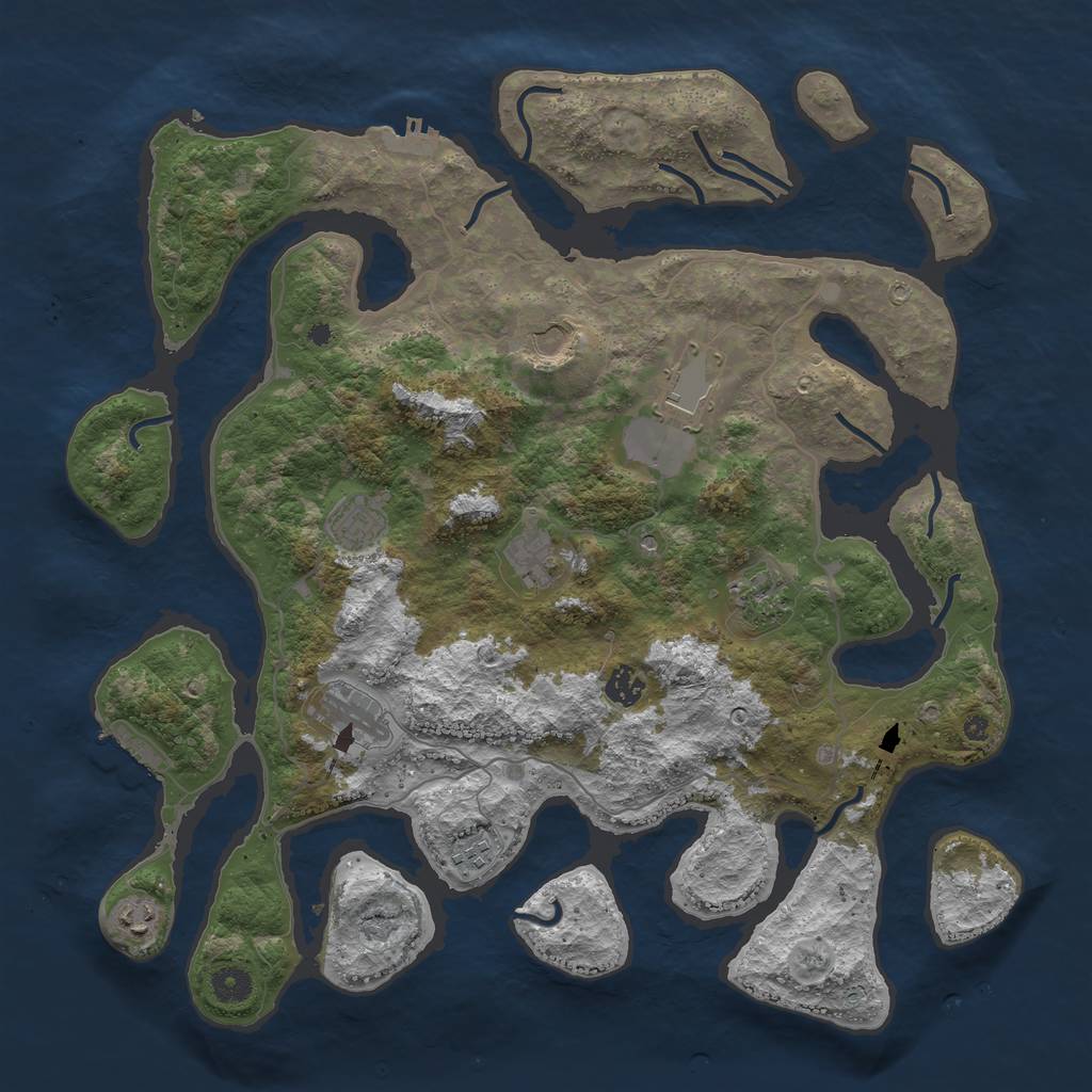 Rust Map: Procedural Map, Size: 4250, Seed: 31700, 14 Monuments