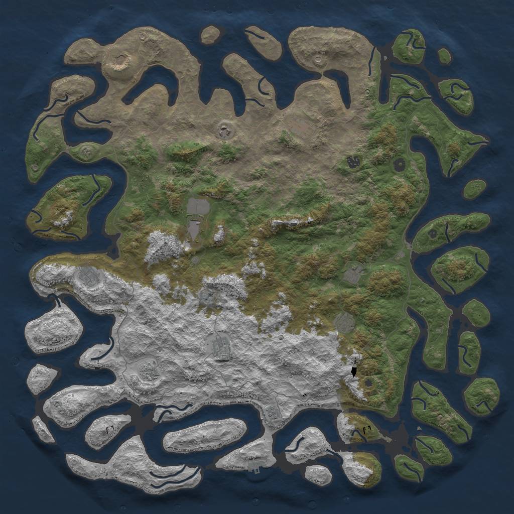 Rust Map: Procedural Map, Size: 6000, Seed: 4985168, 15 Monuments