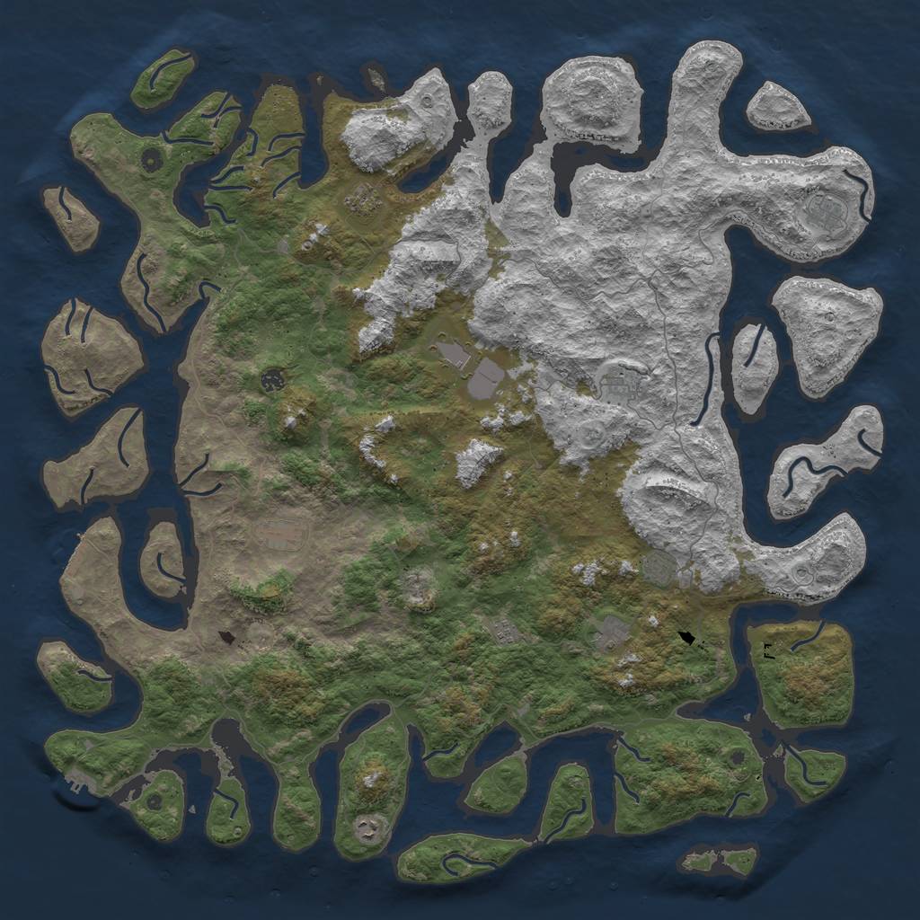 Rust Map: Procedural Map, Size: 6000, Seed: 2015333330, 15 Monuments