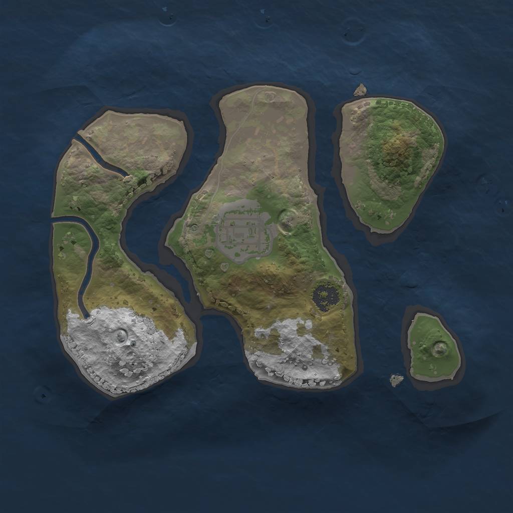 Rust Map: Procedural Map, Size: 2000, Seed: 146916, 3 Monuments