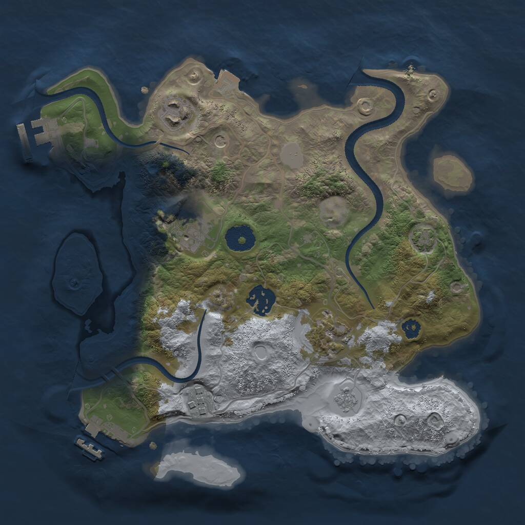 Rust Map: Procedural Map, Size: 2800, Seed: 69426, 11 Monuments
