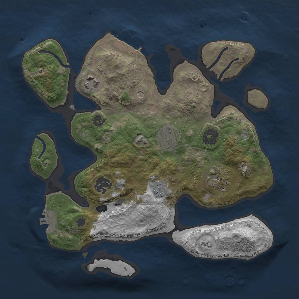 Rust Map: Procedural Map, Size: 2800, Seed: 69426, 10 Monuments