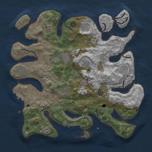 Thumbnail Rust Map: Procedural Map, Size: 4000, Seed: 2073913538, 15 Monuments