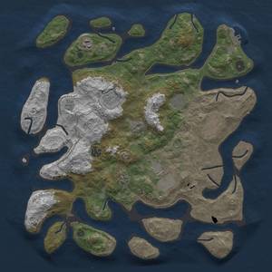 Thumbnail Rust Map: Procedural Map, Size: 4000, Seed: 287974, 12 Monuments