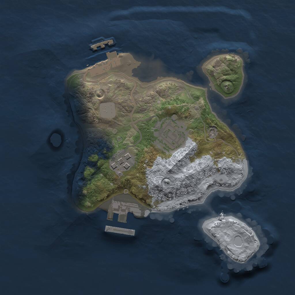 Rust Map: Procedural Map, Size: 2000, Seed: 78615234, 5 Monuments
