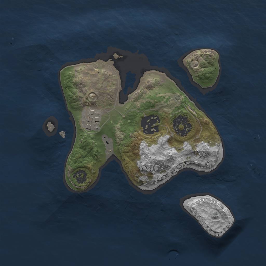 Rust Map: Procedural Map, Size: 2000, Seed: 78615234, 4 Monuments