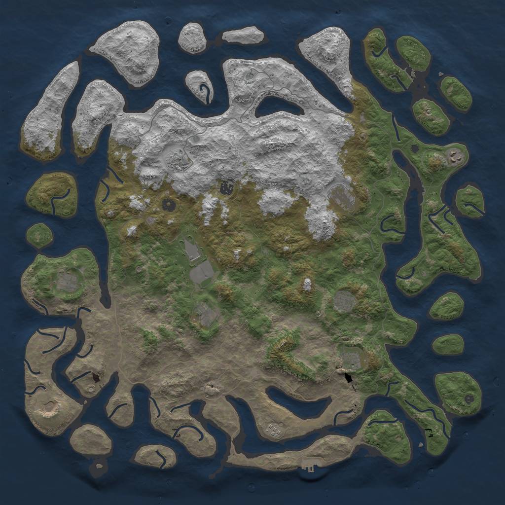 Rust Map: Procedural Map, Size: 5500, Seed: 346, 15 Monuments