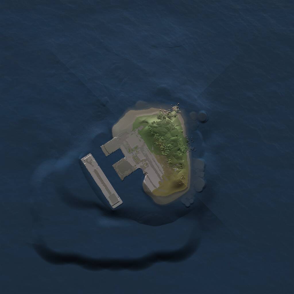 Rust Map: Procedural Map, Size: 1000, Seed: 562021, 2 Monuments